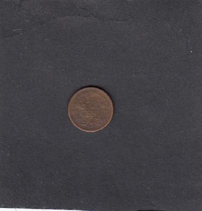 Beschrijving: 1/2 Cent WILHELMINA 